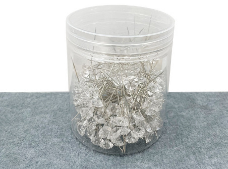 Aguja de posicionamiento de diamante de costura manual de mosaico fijación de perlas agujas de posicionamiento de ropa agujas de caja enlatadas transparentes