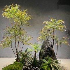 Artificial Green Plants Fake Plants Nandina Indoor Living Room Large Floor-Planted Bonsai Decorative Artificial Tree Nordic Decoration