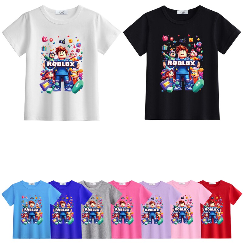 In-Stock Roblox Printed Short-Sleeve T-Shirt for Boys and Girls 63523 In-Stock Roblox Printed Short-Sleeve T-Shirt for Boys and Girls 63523