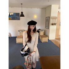 �л�ʵ�� 2026�紺�¿�Բ����ͷ��֯����ȹŮ�������ݰ���ȹ95361