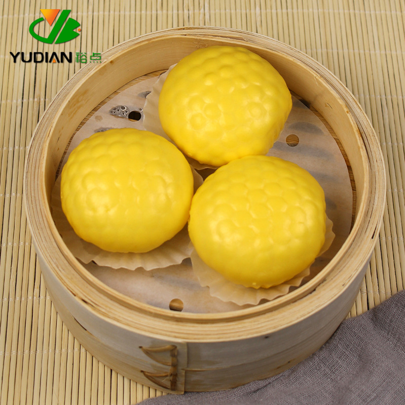 Rich Cheese Durian Buns, Cantonese Pastries, Hotel Teahouse Pastries, Breakfast, Frozen Ready-to-Eat Buns, Semi-finished Product, 6 Pieces