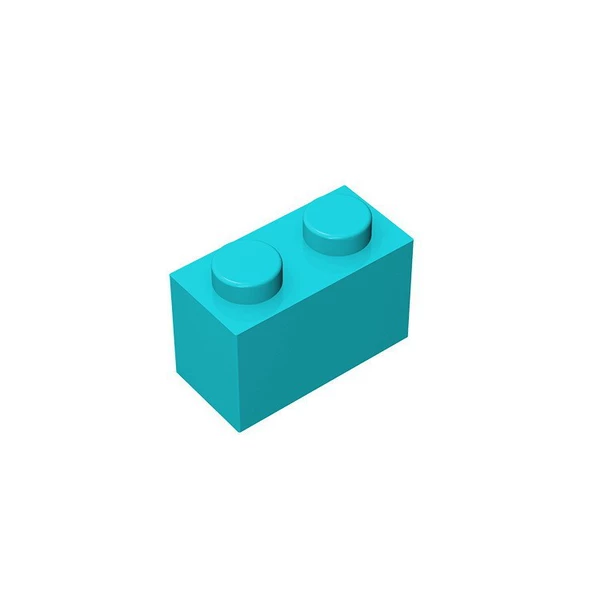 【3004】1x2 brick water blue one