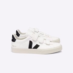 VEJA2025 新しいベルクロ白靴本革男性と女性の同じスタイルのカップルカジュアルシューズロートップスニーカースポーツ