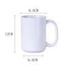 Hot Transfer of the Big Machs Cup 15OZ Ceramic Cup Large -capacity Histor Cup Holding White Coating White Cup