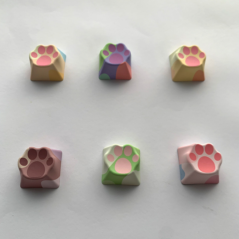 猫の爪 5 面昇華混合色 pbt 素材クロス軸メカニカルキーボード猫の爪マルチカラーパーソナライズされたキーキャップ|undefined