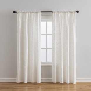 American-style colorful daisy cotton curtain fabric modern minimalist living room bedroom study kitchen semi-shading Amazon