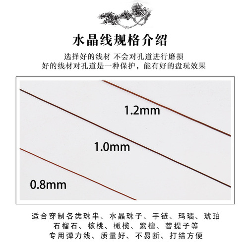 Beading thread, transparent elastic crystal thread, Buddha beads, diamond star and moon bracelet rope, wholesale round elastic beading bracelet thread