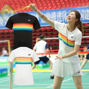 YY Quick-drying Badminton Uniform for Men and Women, Ice Silk Short-sleeved Mesh Volleyball Sports Table Tennis Uniform, Team Uniform, Customized Summer