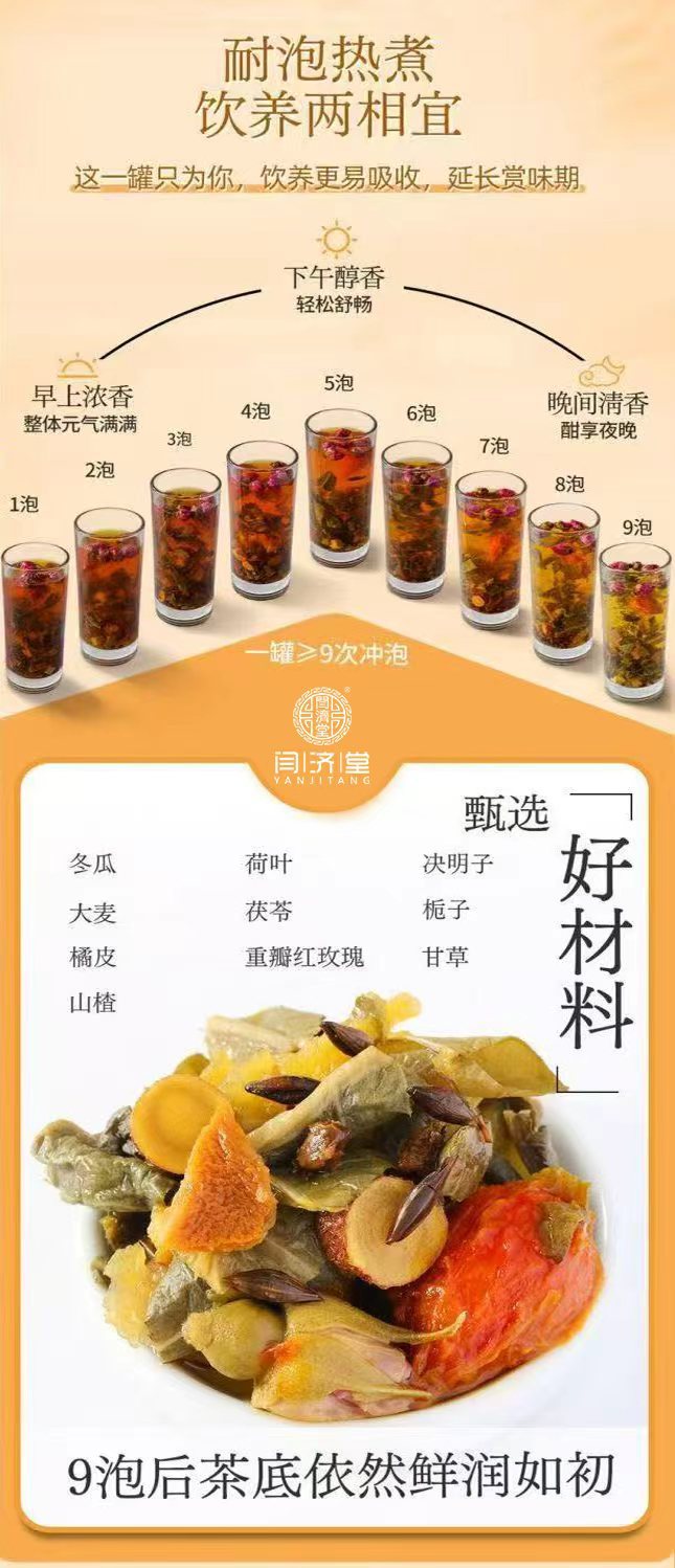 Winter Melon Lotus Leaf Tea Dong Gua He Ye Cold Brew Herbal Tea 15g x 15 Cans Sugar Free key features