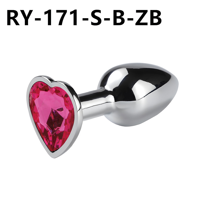 Corazón de metal plug anal back patio para usar artículos sexuales dilatadores coquetear al por mayor SM artículos sexuales para adultos