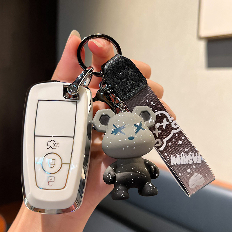 For Ford Fries Key Set Fox Collar Kuga Wins Sharp World Wingbo Mondeo Car Buckle Shell