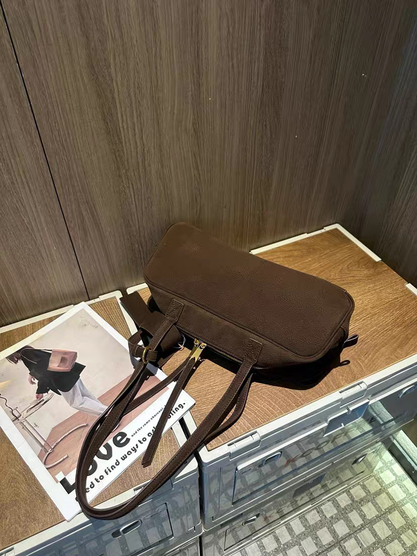 B-Bowling Genuine Leather New Rodeo Boston Bag Large Capacity Commuter Shoulder Crossbody Pillow Bag For Women - Thumbnail 8