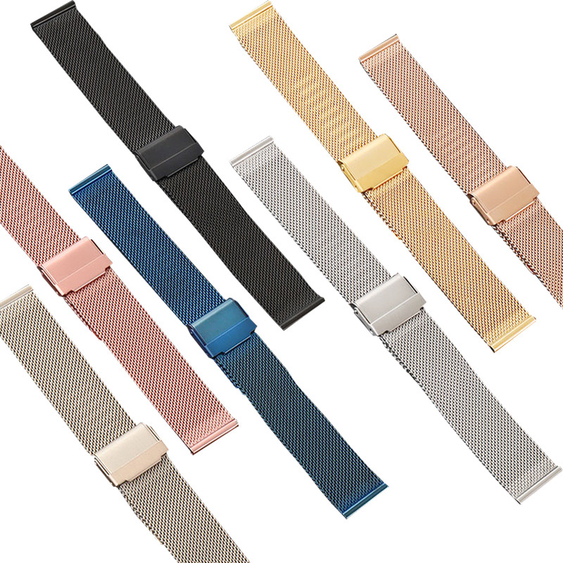 For Huawei dw Apple 06 line double buckle quick release metal stainless steel strap watch accessories spot wholesale