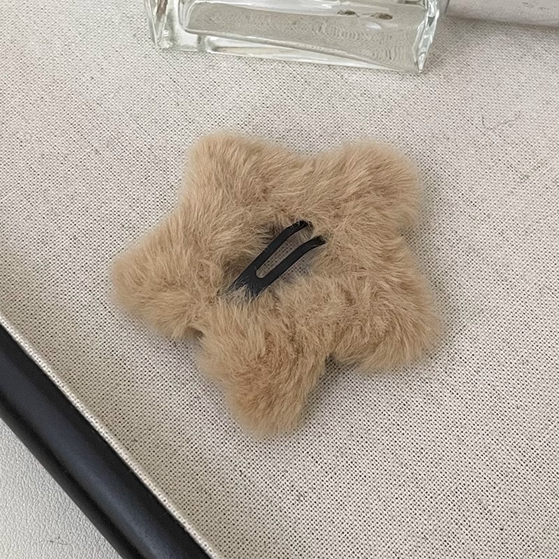 Colorido estrella peludo horquilla femenina Otoño e Invierno lindo Bangs BB clip horquilla trasera cabeza rota pelo clip lateral pinza