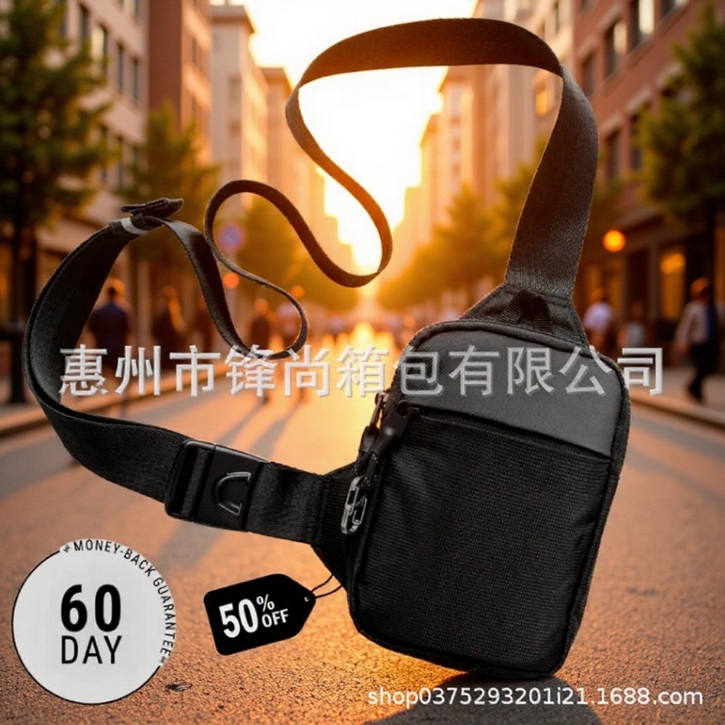 Cross-Border Hot Selling Sports Chest Bag Men's Small Backpack Women's Mobile Phone Crossbody Bag Mini Fashion Shoulder Bag Rfid Anti-Theft Brush