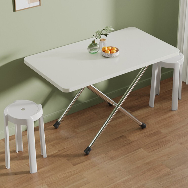 Small Foldable Table, Dining Table for Home Use, Rental House Dining Table, Outdoor Rectangular Stall Table, Folding Stall Table