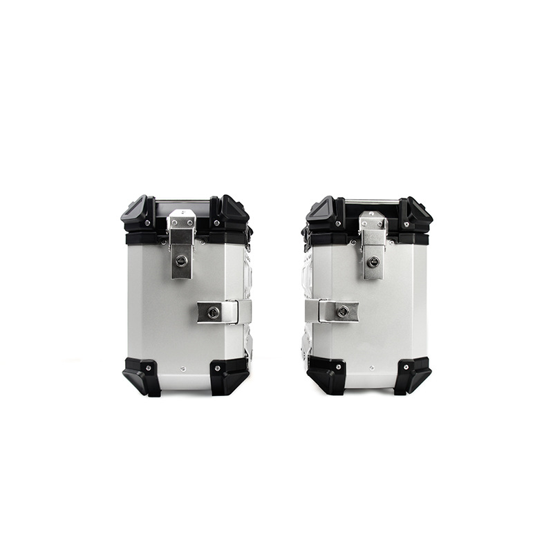 Gran capacidad 38l aleación de aluminio caja lateral equipaje impermeable almacenamiento caja de almacenamiento motocicleta maleta tres cajas Accesorios