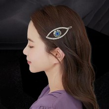 时尚欧美跨境个性甜酷风水钻恶魔之眼发夹甜美优雅淑女青蛙夹百搭