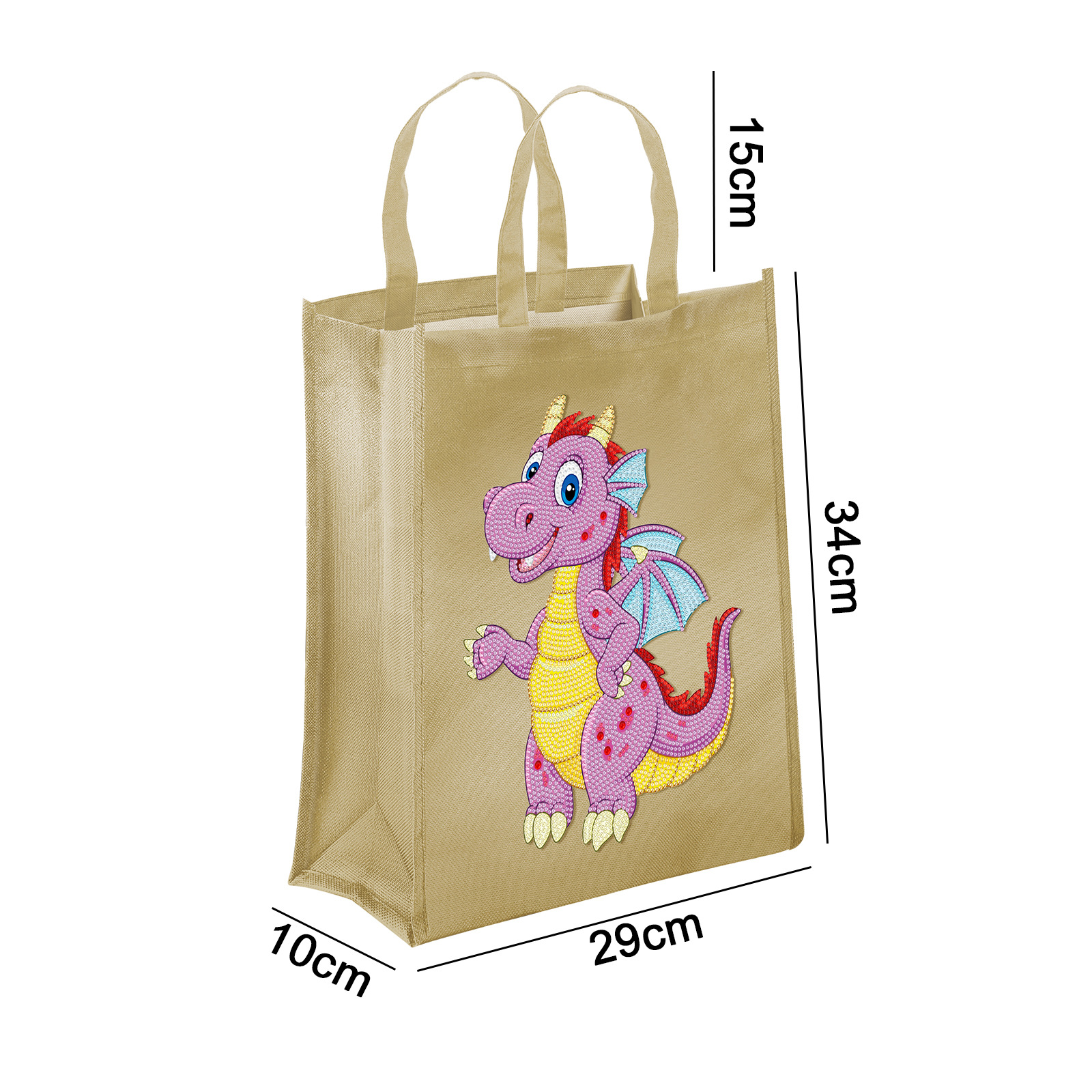 Diamante pintura perimetral DIY pintura caliente bolsa de protección del medio ambiente puntuación de perforación manual bordado cruzado Oxford tela bolsa de mano distribuible