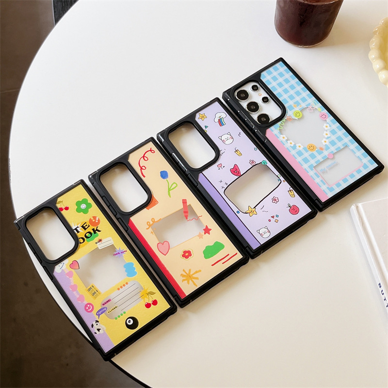 Ins Small Fresh Samsung S24Ultra Mobile Phone Case Notebook Cover S23Plus Cute S25 Suitable for Cartoon+