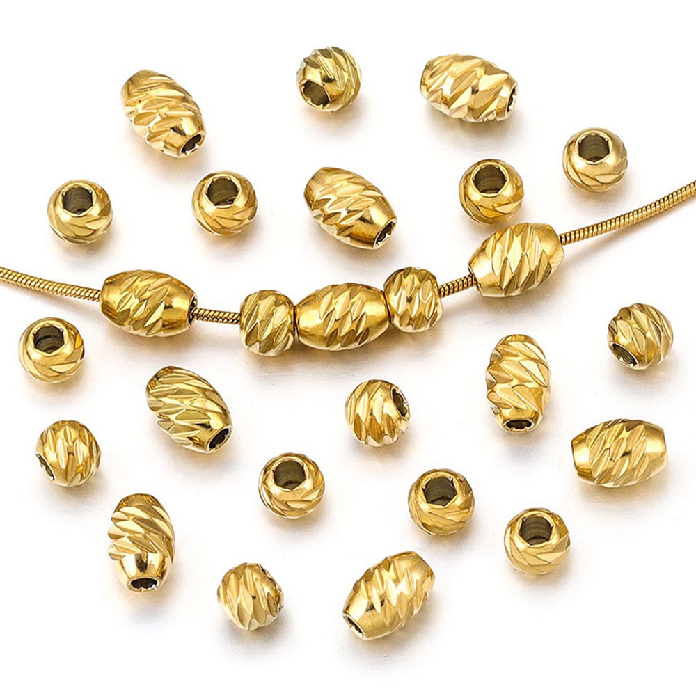 10 PCS/Package Diameter 5mm Hole 2~2.9mm 304 Stainless Steel Solid Color Polished Beads display picture 1