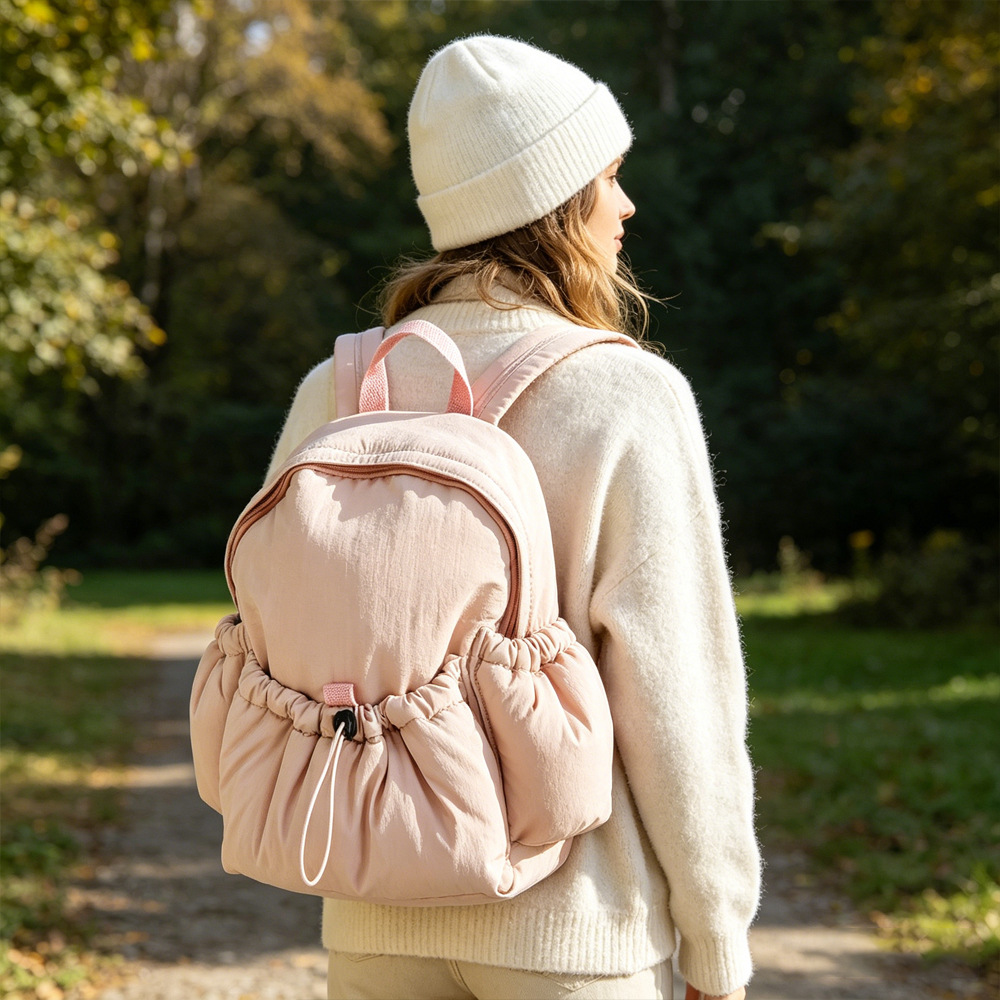 Puff Backpack, Lightweight Bag, Women's Fashionable College Style Casual Outdoor Hiking Backpack, Men's Sports Mountaineering Bag