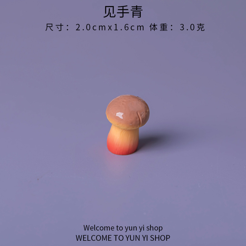 食玩小蘑菇菌香菇 微景观仿真diy装饰品盲袋配件迷你生态瓶小摆件|undefined