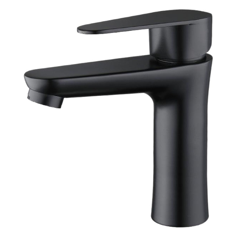304 de acero inoxidable negro Cuenca del grifo caliente y fría estilo Europeo Todo Negro pintura lavabo baño grifo