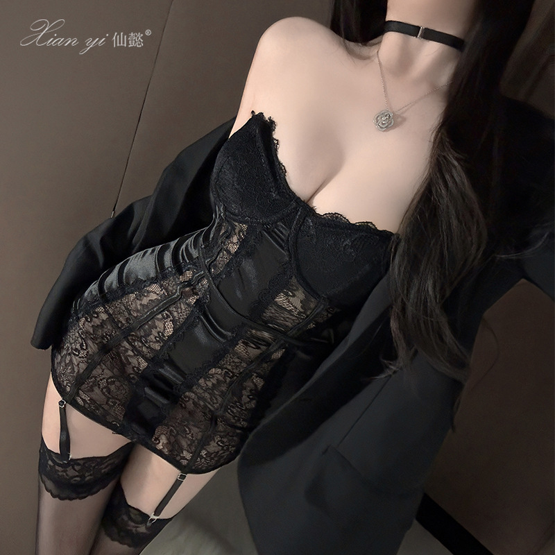 Xianyi Sexy Lingerie Lace with Breast Pads Pure Desire Date Couple Fun Pajamas Qqny Abstinence Uniform 688 Xianyi Sexy Lingerie Lace with Breast Pads Pure Desire Date Couple Fun Pajamas Qqny Abstinence Uniform 688