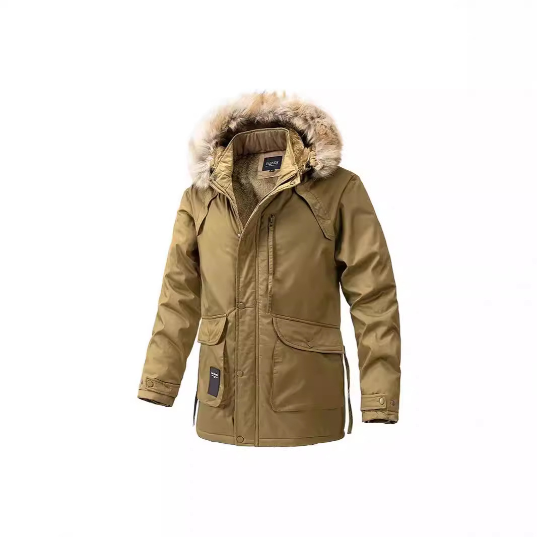 Men's Down Jacket With Fleece Lining And Thickened Loose Fit_voghion.com