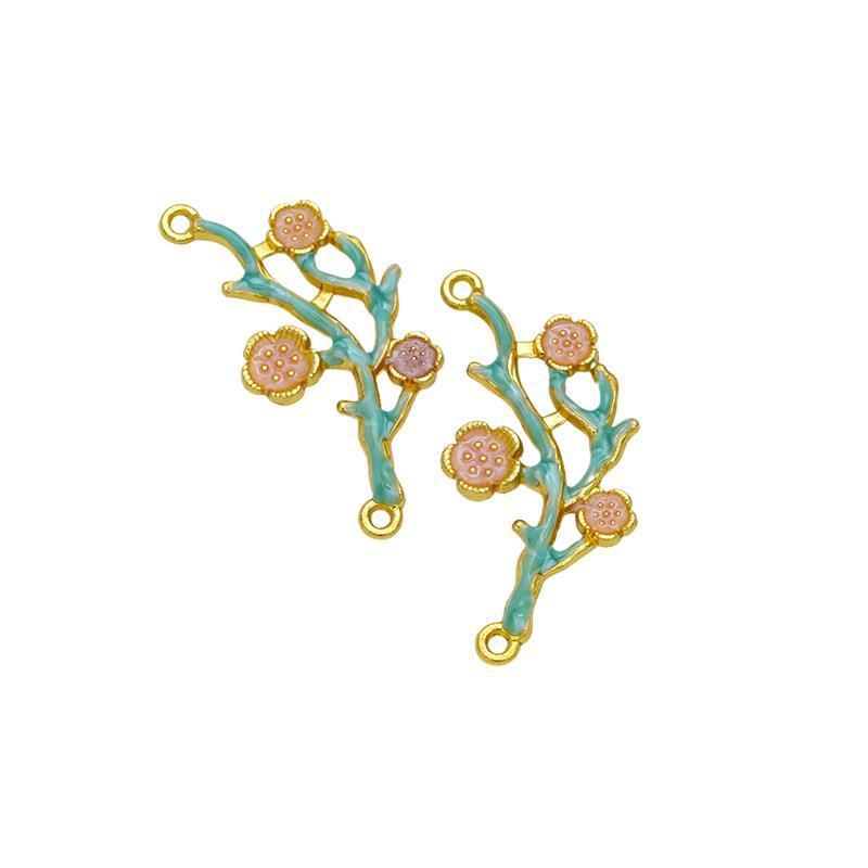 diy饰品配件 合金五瓣花托帽花蕊珠托古风发簪头饰手作材料|undefined