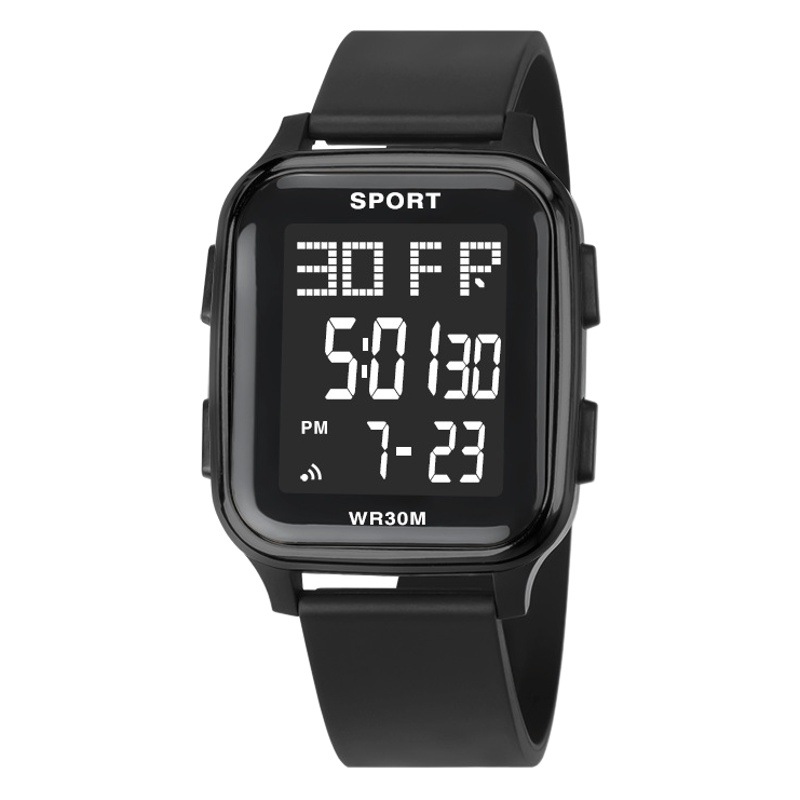 Nueva moda estudiante deportes al aire libre cronometraje electrónico reloj de los hombres multi-función alarma luminosa reloj electrónico al por mayor