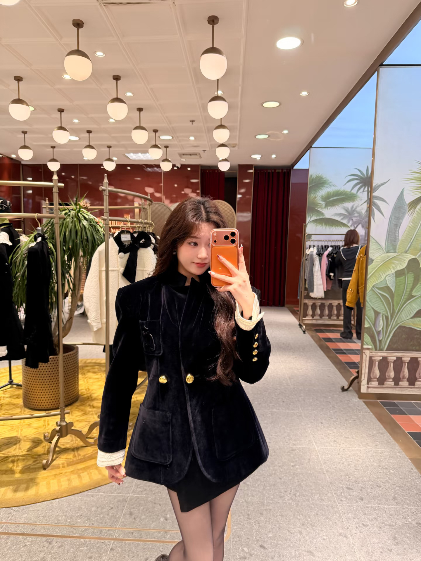 Lajia's 2026 Model In Navy Blue, Old Money Style, Silhouette-enhancing, Waist-cinching, Slimming Velvet Blazer With A_ecoleips.com