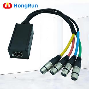 Xlr Network Port Extension Box 4-Way Xlr Network Extender Extender 300m Network Cable Extension Dmx Stage Lighting