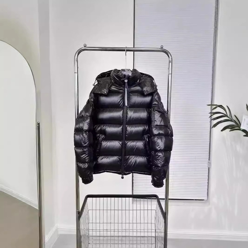 Maya breadwear Winter Unisex Solid Color Hooded Mouth Maya Down Jacket