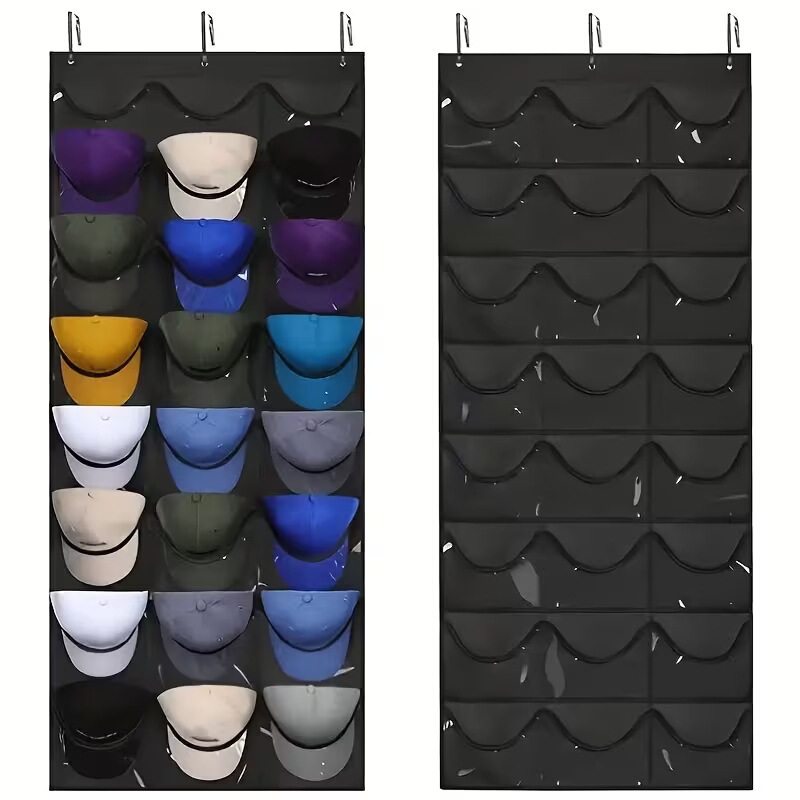 Cross-Border Over-The-Door Hat Storage Hanging Bag, Multi-Layer Hat Display Storage Bag, Pvc Baseball Cap Wall-Mounted Storage Bag Cross-Border Over-The-Door Hat Storage Hanging Bag, Multi-Layer Hat Display Storage Bag, Pvc Baseball Cap Wall-Mounted Storage Bag