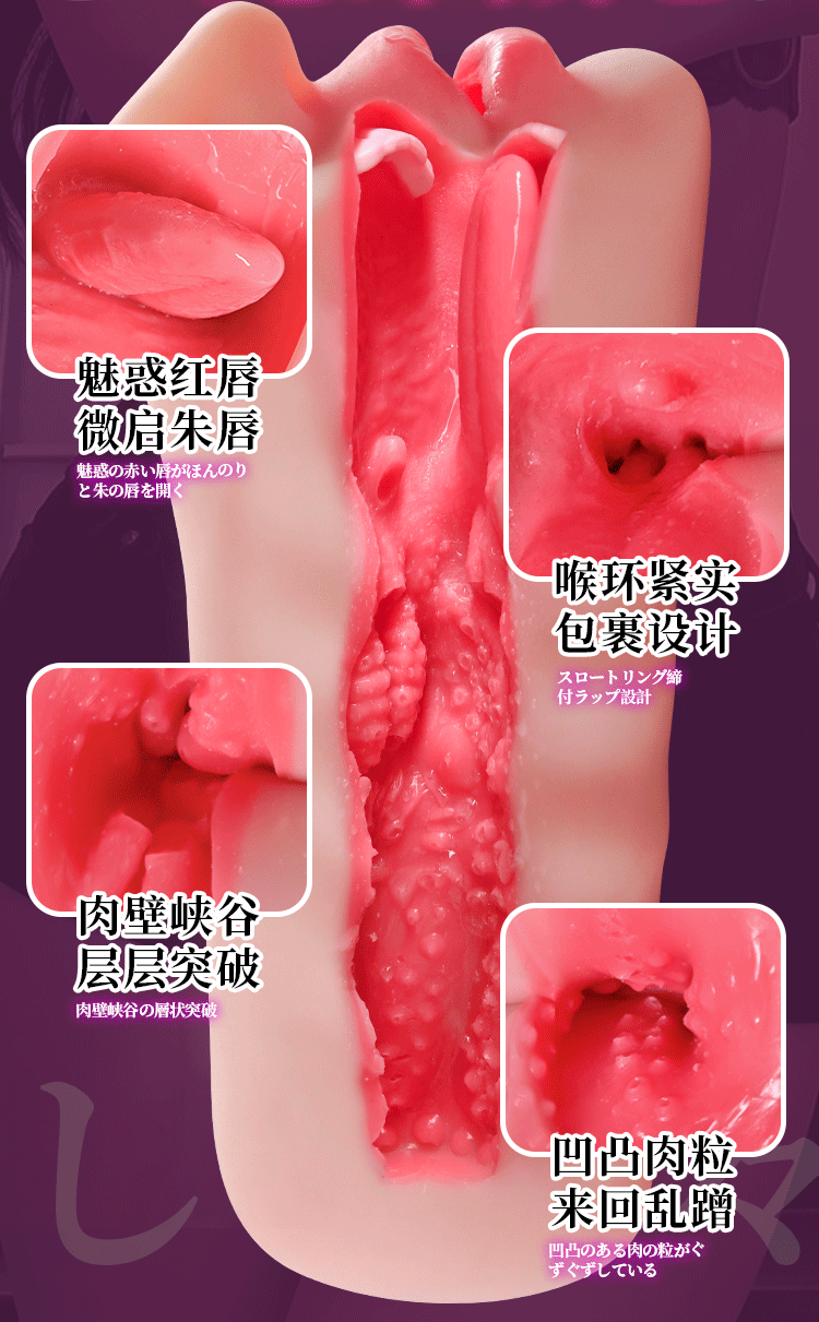 Jiuai Airplane Cup Male Masturbator TPE Manual Mouth Model Insertable Adult Toy — detail image 21
