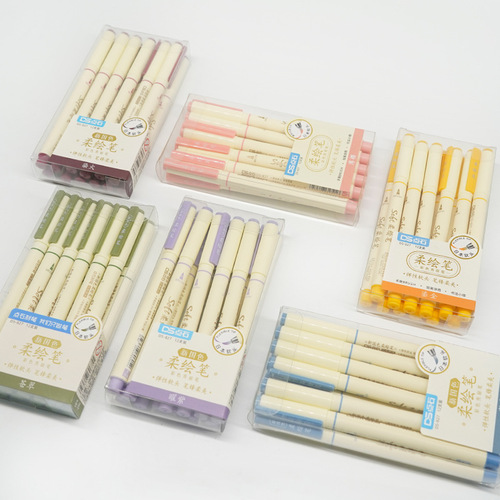 Dianshi soft-head marker pen handbook student design hook pen painting pen art animation watercolor pen DS-827