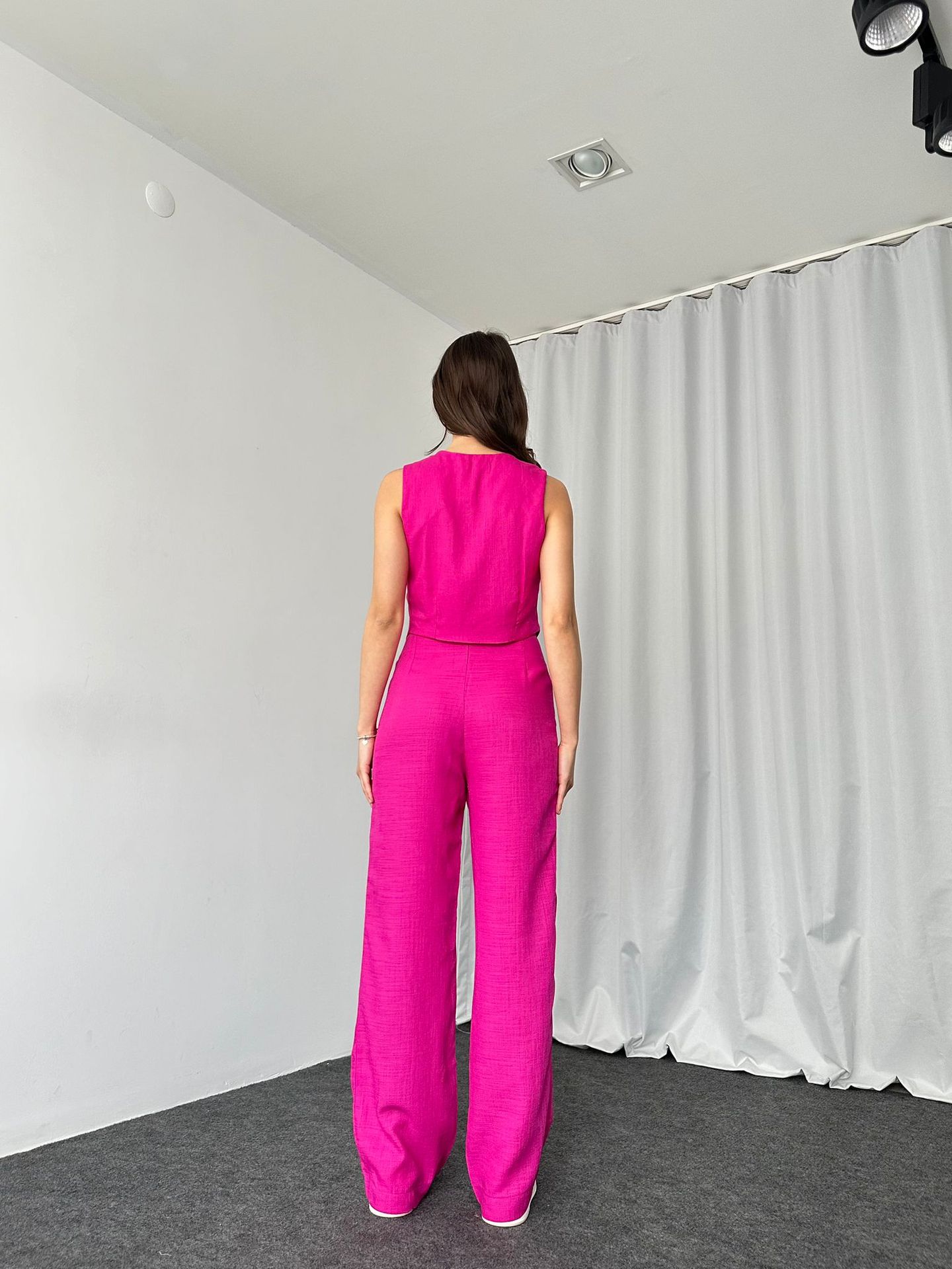 420g Weight Sleeveless Sleeve Length Spandex, Polyester Fabric Type Pant Co-ord Set Sets Type 2 Pieces Set Quantity Daily Occasion U Neck Neckline Regular Fit Fit Type Solid Color Pattern Summer Season Women's Gender Button Design Streetwear Style Daily Women's Streetwear Solid Color Spandex Polyester Button Pant Co-ord Set Pants Sets 15
