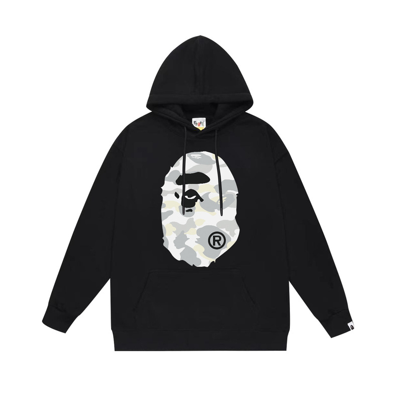 BAPE猿の頭の潮のブランドの片面のプリントは帽子の衛衣の秋冬の新型のヒップホップの潮流の男女の同項の純綿になります。|undefined
