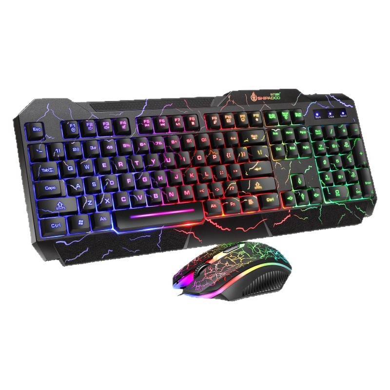 Shibaodu D620 ゲーム e スポーツ キーボードとマウス有線セット メカニカル フィール バックライト付きキーボード セット|undefined