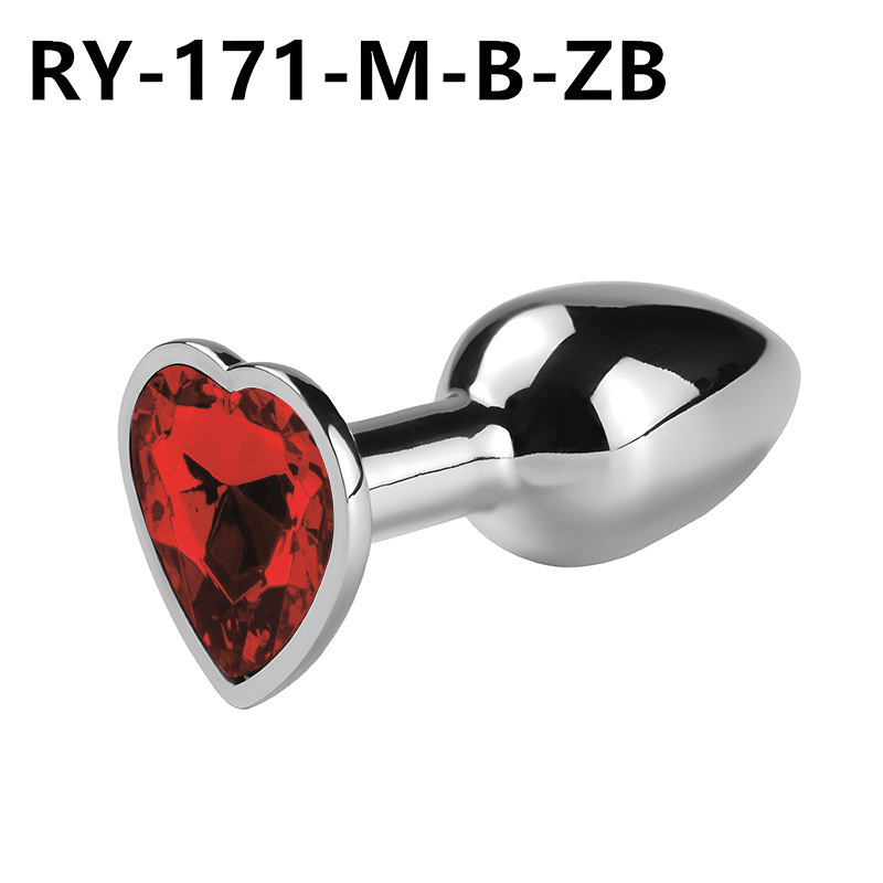 Corazón de metal plug anal back patio para usar artículos sexuales dilatadores coquetear al por mayor SM artículos sexuales para adultos