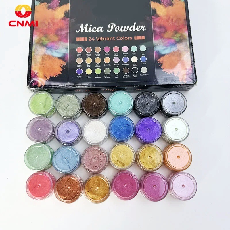 24-Color Mica Pearlescent Powder Set Eye Shadow Lipstick Nail Art Glitter Soap Drop Glue Flow Hemp DIY Glitter Powder Set