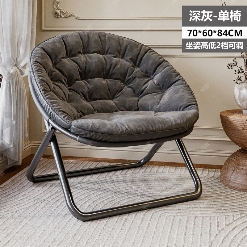 [클래식 핫스타일] - 캐주얼 접이식 의자 - [두꺼운 면패딩] 그레이 내부가방 + 블랙 외부가방