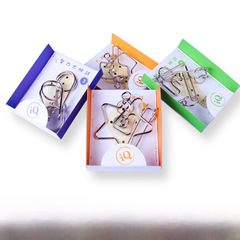 廠家直銷 益智力解環扣兒童學生成人解壓金屬九連環玩具24件套裝