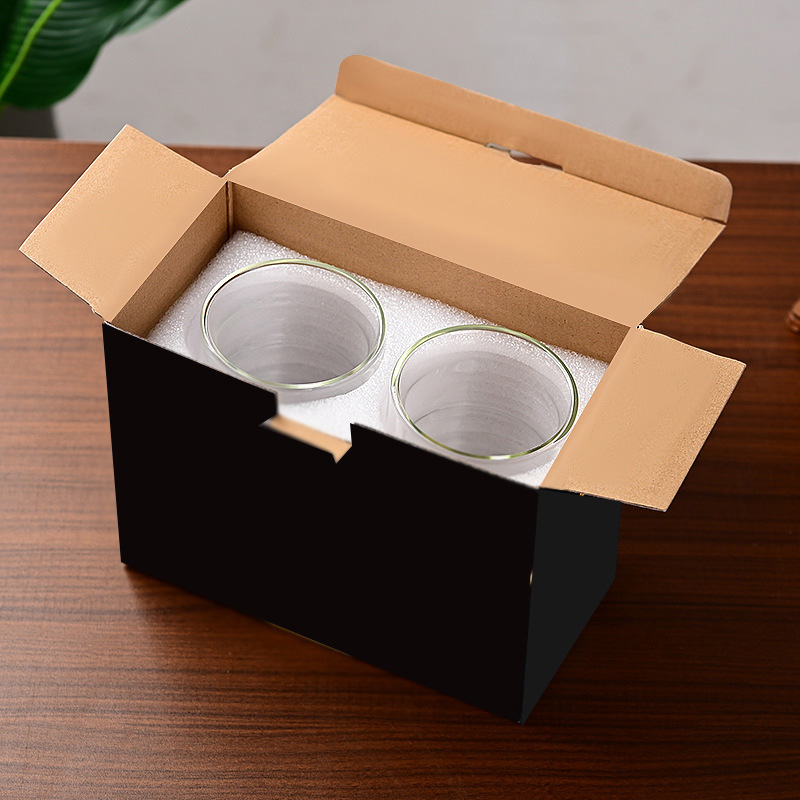 Juego de vasos de vidrio de doble capa con hilo, taza de café con aislamiento térmico de borosilicato, taza de leche de gran capacidad para el hogar, fabricante de tazas de agua