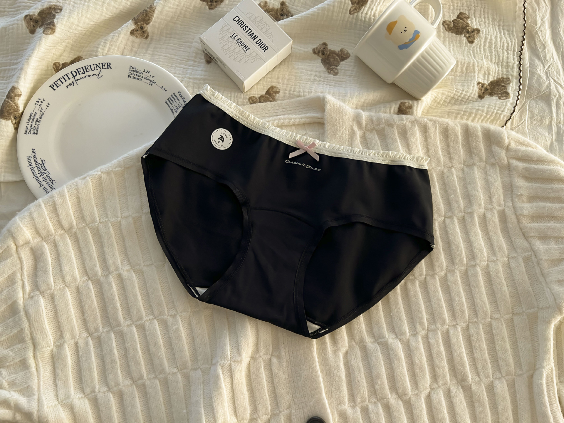 Pantalones de algodón para niñas de 60 años 7A antibacterianas algodón para la entrepierna de mujer, pantalones de algodón para niñas de cintura media, pantalones de mujer