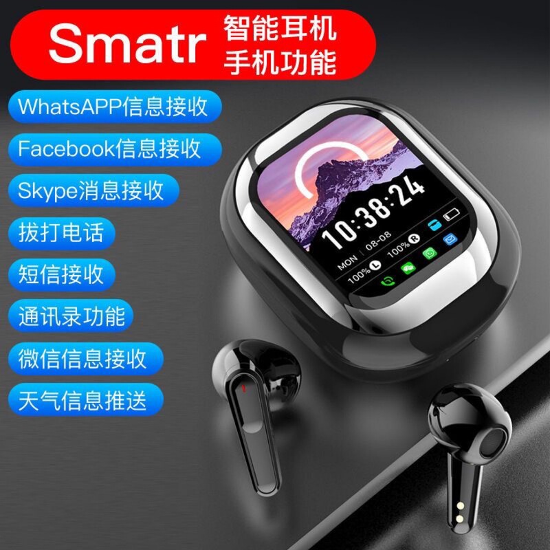 跨境爆款智慧屏智能AI翻译TWS耳机真无线蓝牙耳机智能手表屏|undefined