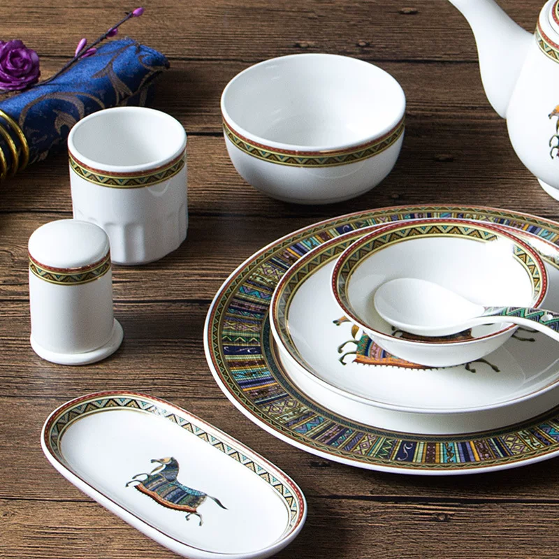 Ceramic tableware for hotel, set, 4 piece set, direct factory sales