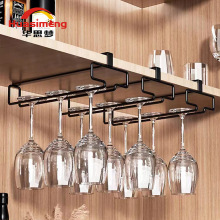 创意倒挂红酒杯架家用免打孔橱柜悬挂式杯子架葡萄酒高脚杯架跨境